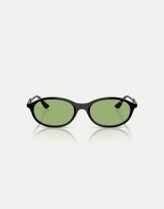 Солнцезащитные очки Vogue Oval с зелеными линзами в черном цвете