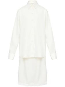 MM6 Maison Margiela платье-рубашка длины миди, нейтральный