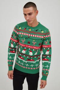 Пуловер 11 Project Strick, зеленый