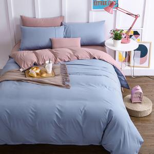 LUOLAI HOME Комплект постельного белья, 4 предмета, простыня на резинке 150 см, пододеяльник 150x200 см, цвет: темный сапфирово-синий