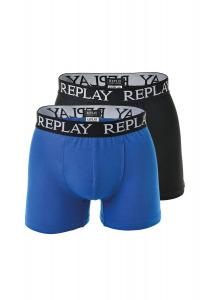 Мужские боксеры, 2 шт - плавки, хлопок стрейч REPLAY, цвет Blau/schwarz