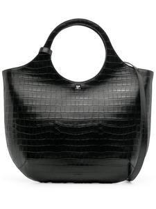 Courrèges большая сумка-тоут Holy с тиснением под крокодила, черный