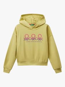 Детская худи с логотипом из хлопка Benetton, Green