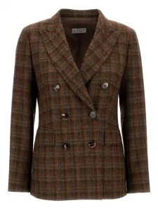 Двубортный пиджак Alberto Biani, коричневый
