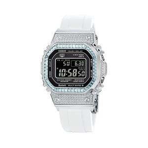 Часы Casio G-Shock Full Metal GMW-B5000 Series, ремешок смола, арт. GMW-B5000-1, слоновая кость/черный/синий ледяной