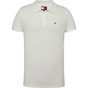 Поло Tommy Jeans Placket, белый