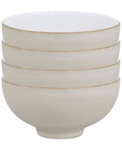 Набор из 4 мисок для риса из натурального холста Denby, цвет white/natu