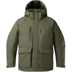 Мужская пуховая куртка со съемным капюшоном, средней жесткости Kolon Sport, хаки