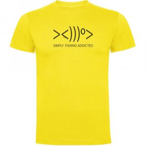 Футболка Kruskis Simply Fishing Addicted, желтый