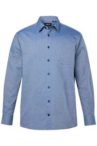 Men Plus Рубашка на пуговицах комфортного кроя в синем цвете