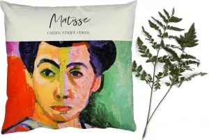 Декоративная подушка MuchoWow, диванная подушка, декоративная подушка для гостиной, 40x40 см, зеленая полоска (1905 г.) - Анри Матисс - Старые мастера - фотоподушка - украшение для спальни