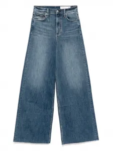 Джинсы широкого кроя с завышенной талией rag & bone, синий