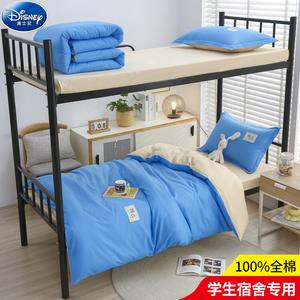 Disney Комплект постельного белья 6 предметов для кровати 0.9 м: одеяло 3 кг, подушка, наматрасник, простыня, наволочка, пододеяльник, хлопок, цвет тонгхуа лан + хаки