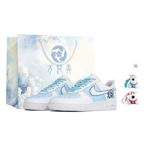 Nike Кроссовки для скейтбординга Air Force 1, унисекс, низкие, белые