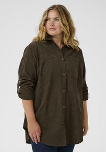 Блуза Kaffe Curve Button-down blouse, Chocolate Brown Cc/Dark Brown
