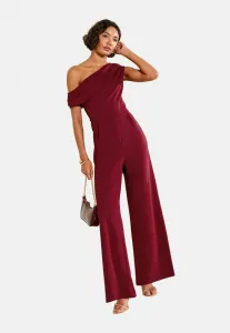 Комбинезон прямого кроя с широкими штанинами Friends Like These, Burgundy Red