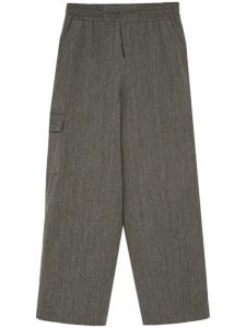 Yves Salomon брюки-карго с завязками, серый