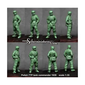 Польский командир танка 7ТП №3, Historical Miniatures - Polish (1:35) (Scibor Monstrous Miniatures)