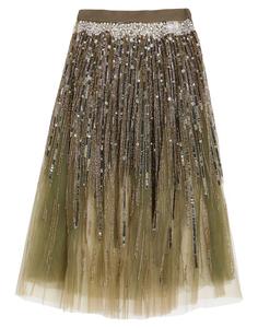 Юбка миди Elisabetta Franchi, зеленый