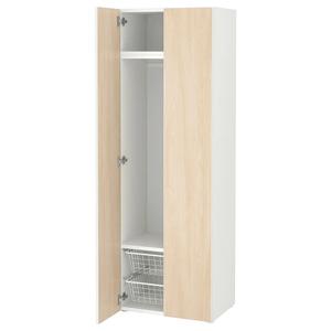 Гардероб SMÅSTAD IKEA, 60x42x181 см, цвет white/birch effect