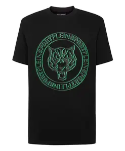 Футболка с круглым вырезом и изображением тигра Plein Sport, черный