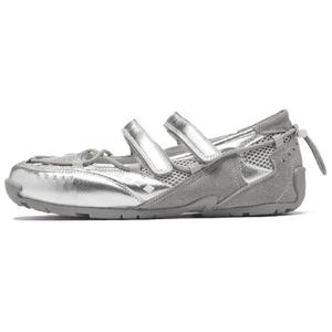 Туфли Мэри Джейн на плоской подошве женские AGSDON, Silver[Hidden Wedge]