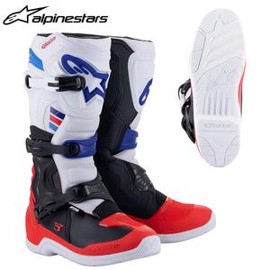 ALPINESTARS PROTECTS Итальянские мотоциклетные ботинки a-star off-road t3 для трейла и ралли, red white blue 2307, размер 43