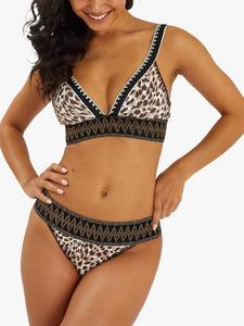 Бикини-трусики с леопардовым принтом на поясе Accessorize, Brown