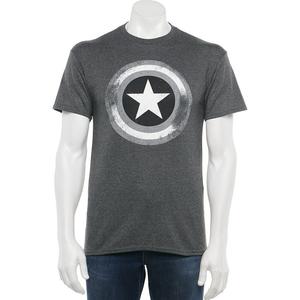 Мужская футболка с изображением Капитана Америки Licensed Character, цвет Cha Htr