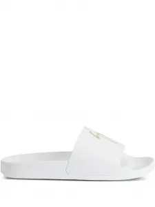 Шлепанцы Brett с логотипом Giuseppe Zanotti, белый