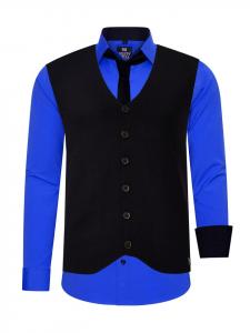 Рубашка с жилетом и галстуком, комплект из 3 предметов в цвете Saxo Rusty Neal