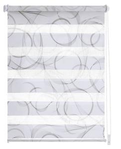 Двойная рулонная штора GARESA Klemmfix, серый - белый - 65 х 150 см