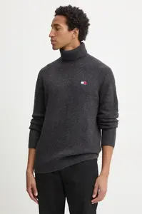 Свитер из смесовой шерсти Tommy Jeans, серый
