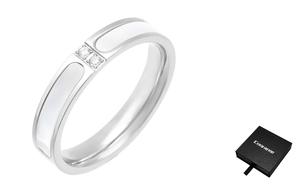 Cooraree Титановое стальное кольцо унисекс золото/серебро