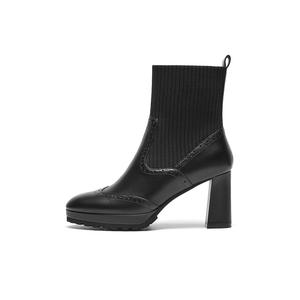 Женские ботинки на щиколотку темно-коричневые SKAP, черный