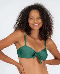 Однотонный лиф бикини бандо с мягкой подкладкой Río de Sol, зеленый