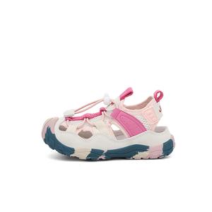 Детские сандалии с противоскользящей подошвой, устойчивые к истиранию, дышащие, с противоскользящей подошвой Jeep, розовый/белый/слоновая кость