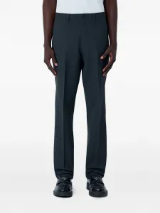 Приталенные брюки на пуговицах Prada, серый