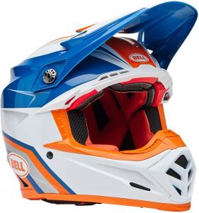 Шлем BELL Moto-9S Flex (Gloss Mechant Orange/Blue - S)