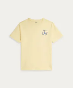 (Для мальчиков 8-20 лет) Хлопковая футболка с логотипом Polo Ralph Lauren, цвет 700 Yellow