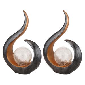 Globo Lighting Светодиодный уличный светильник на солнечных батареях, матовый черный, комплект из 2 штук