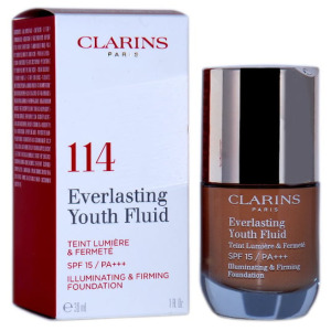 Разглаживающая основа 114 Cappuccino, SPF 15, 30 мл Clarins, Everlasting Youth Fluid