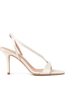 85 мм сандалии с открытой пяткой Scarosso, белый