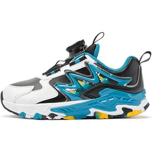 QIAODAN Кроссовки детские с низким верхом, противоскользящие, износостойкие, белые, синие