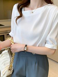 Асимметричный топ с коротким рукавом