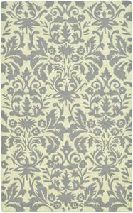 Ковер SAFAVIEH, 115 x 176 см, Chelsea Collection, бежево-желтый и серый, ручной работы из французской деревенской шерсти, идеален для помещений с высокой проходимостью: прихожая, гостиная, спальня (HK368A)