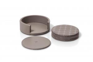 Набор стеклянных подставок под стаканы, пластиковые, белые и серые Joop!, белый/серый