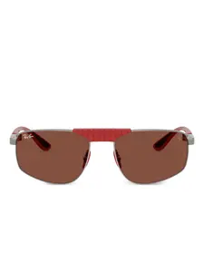 Солнцезащитные очки в геометричной оправе Ray-Ban, серебристый