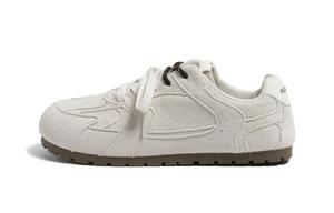 HUANQIU Легкие противоскользящие лоу-топ скейтборд-кроссовки для женщин Beige