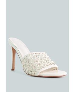 Женские плетеные шлепанцы на шпильке TEASE Rag & Co, коричневый/бежевый